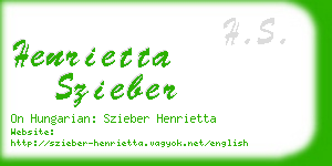 henrietta szieber business card